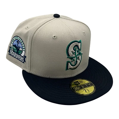 Seattle Mariners Chrome and Navy 30th Anni Patch Green UV New Era 59FIFTY Fitted Hat