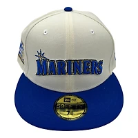 Seattle Mariners Chrome and Royal Blue 40th Anni Patch Gray UV New Era 59FIFTY Fitted Hat