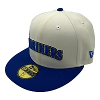 Seattle Mariners Chrome and Royal Blue 40th Anni Patch Gray UV New Era 59FIFTY Fitted Hat