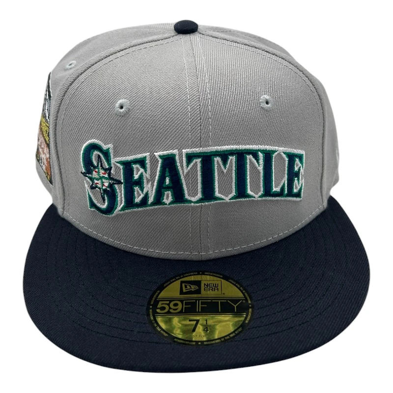 Seattle Mariners Gray and Navy 2007 ASG Patch UV New Era 59FIFTY Fitted Hat
