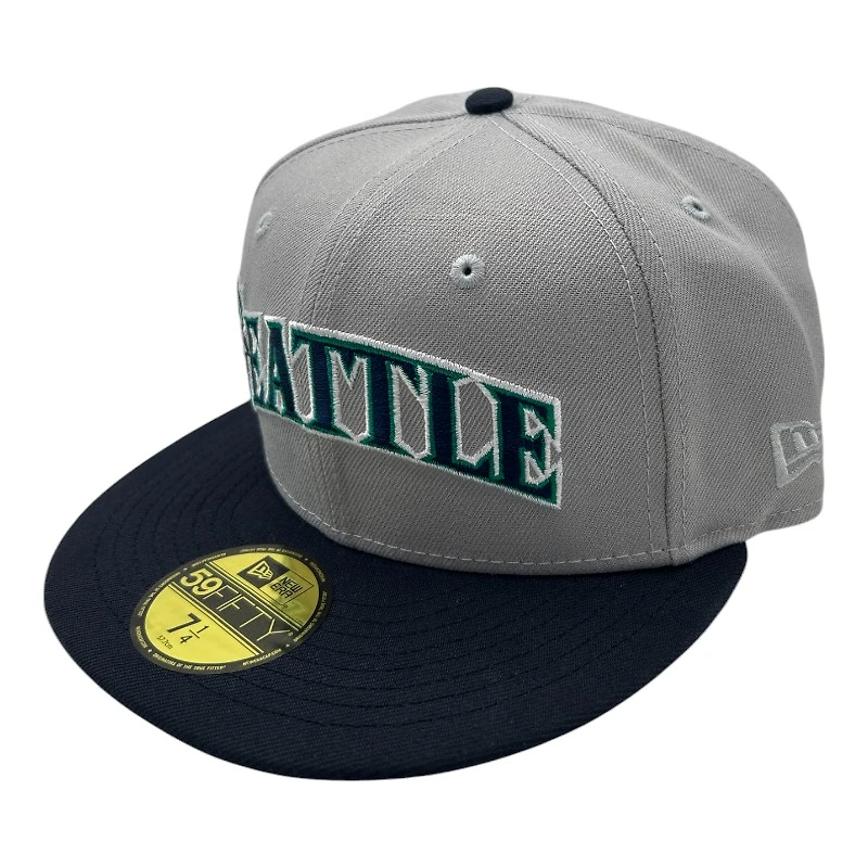 Seattle Mariners Gray and Navy 2007 ASG Patch UV New Era 59FIFTY Fitted Hat