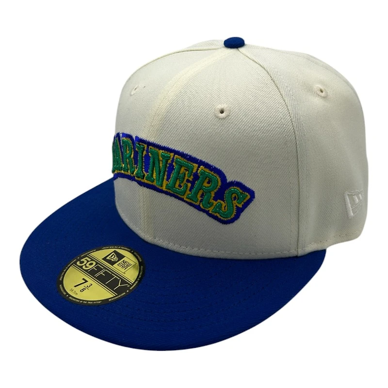 Seattle Mariners Chrome and Royal Blue Ken Griffey Jr. Number Retirement Patch Green UV New Era 59FIFTY Fitted Hat