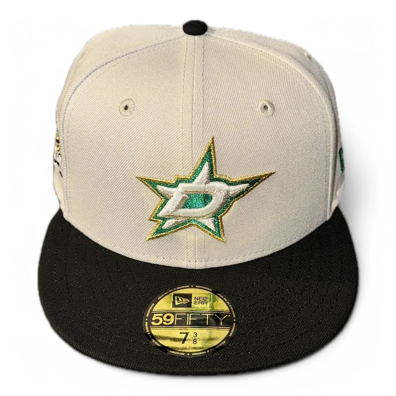 Dallas Stars Stone and Black 2007 ASG Patch Gray UV New Era 59FIFTY Fitted Hat