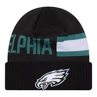 Philadelphia Eagles Black 2024 NFL Sideline Tech New Era Knit Beanie