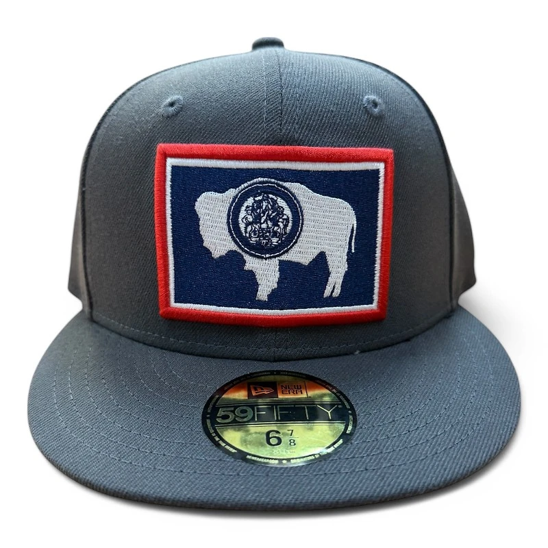 Wyoming Graphite State Flag New Era 59FIFTY Fitted Hat