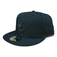 Wyoming Cowboys Black on NCAA New Era 59FIFTY Fitted Hat