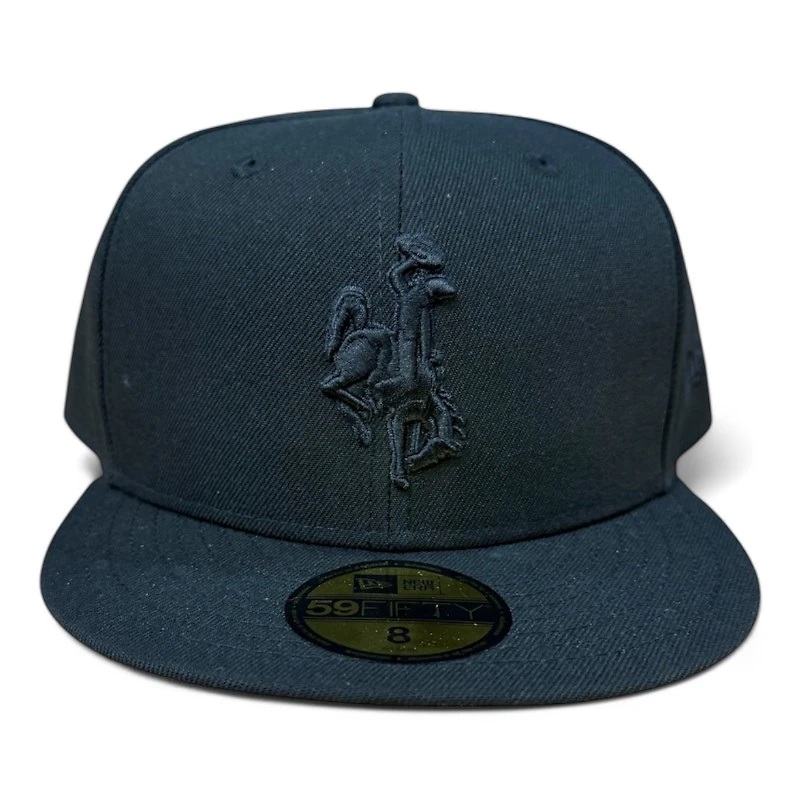 Wyoming Cowboys Black on NCAA New Era 59FIFTY Fitted Hat