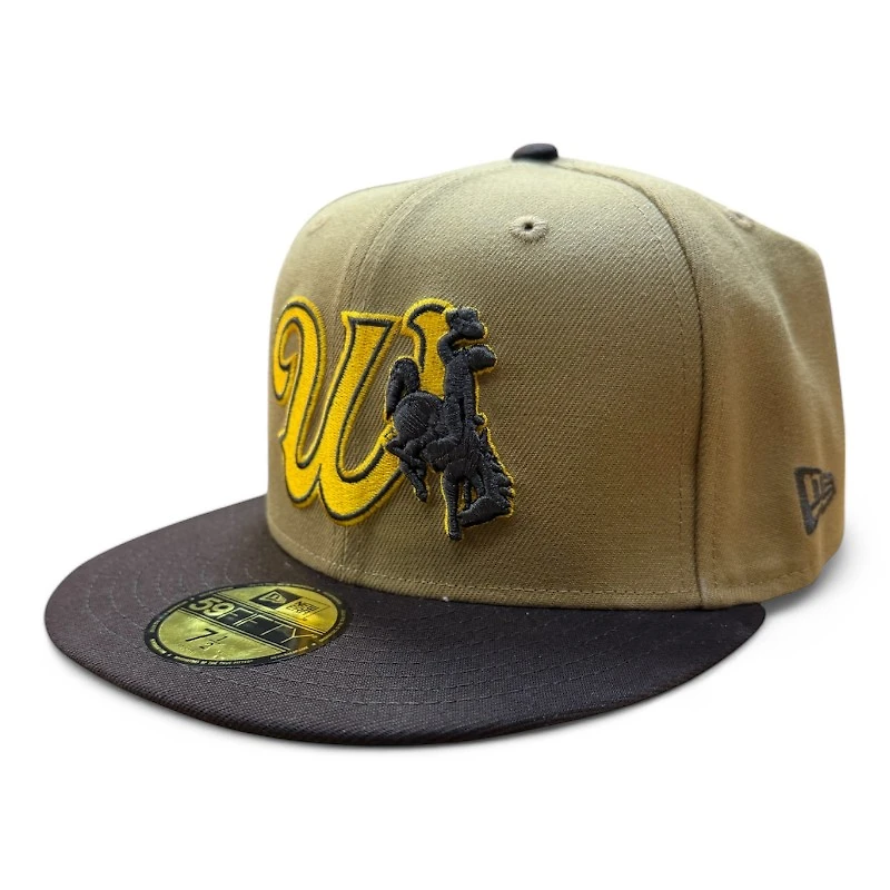 Wyoming Cowboys Tan and Brown 125th Anni Patch NCAA New Era 59FIFTY Fitted Hat