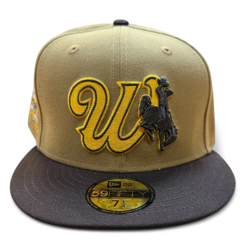Wyoming Cowboys Tan and Brown 125th Anni Patch NCAA New Era 59FIFTY Fitted Hat