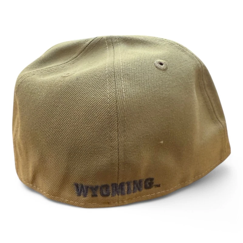 Wyoming Cowboys Tan and Brown 125th Anni Patch NCAA New Era 59FIFTY Fitted Hat