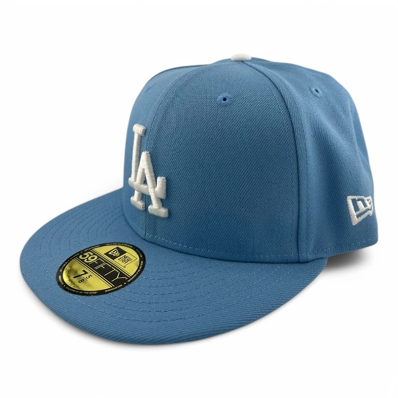 Los Angeles Dodgers Blue Glacier Pack 1988 World Series Patch Mint UV New Era 59FIFTY Fitted Hat