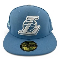 Los Angeles Lakers Blue Glacier Pack 17x Champs Patch Mint UV New Era 59FIFTY Fitted Hat