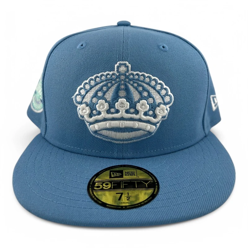 Los Angeles Kings Blue Glacier Pack 25th Anniversary Patch Mint UV New Era 59FIFTY Fitted Hat