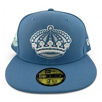 Los Angeles Kings Blue Glacier Pack 25th Anniversary Patch Mint UV New Era 59FIFTY Fitted Hat