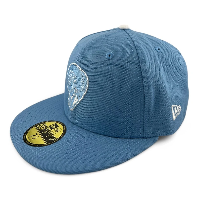 Los Angeles Rams Blue Glacier Pack 1980 Pro Bowl Patch Mint UV New Era 59FIFTY Fitted Hat
