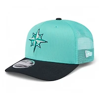 Seattle Mariners Aqua and Navy 2025 Spring Training New Era 9SEVENTY Stretch Snapback Hat