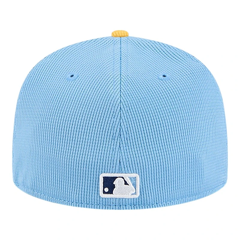 Tampa Bay Rays Blue and Yellow 2025 Spring Training Patch New Era 59FIFTY Fitted Hat