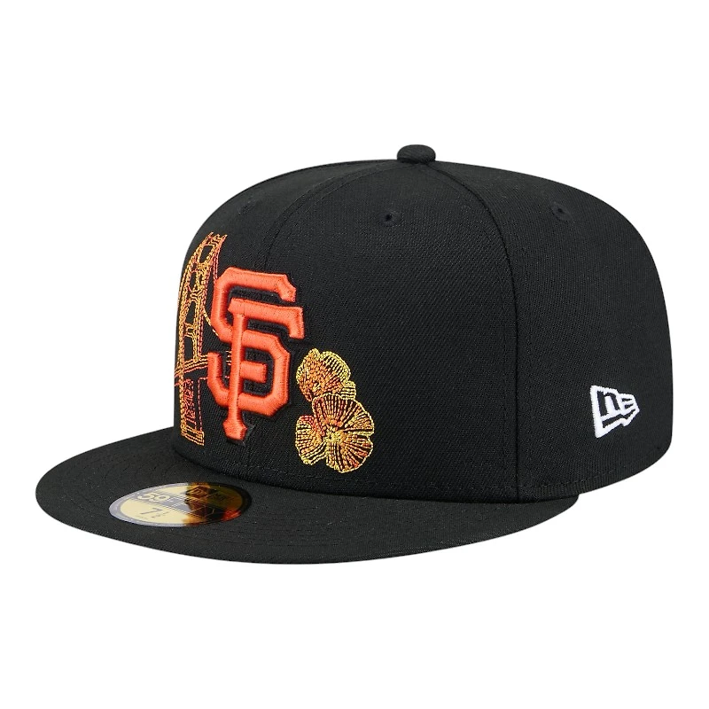 San Francisco Giants Black State Stitch New Era 59FIFTY Fitted Hat
