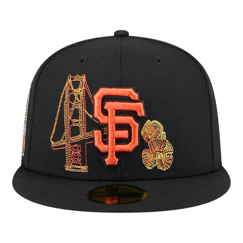 San Francisco Giants Black State Stitch New Era 59FIFTY Fitted Hat