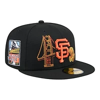 San Francisco Giants Black State Stitch New Era 59FIFTY Fitted Hat
