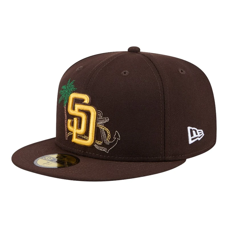 San Diego Padres Brown State Stitch New Era 59FIFTY Fitted Hat