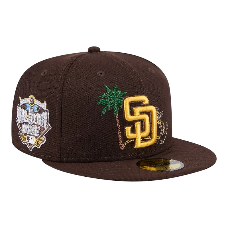 San Diego Padres Brown State Stitch New Era 59FIFTY Fitted Hat