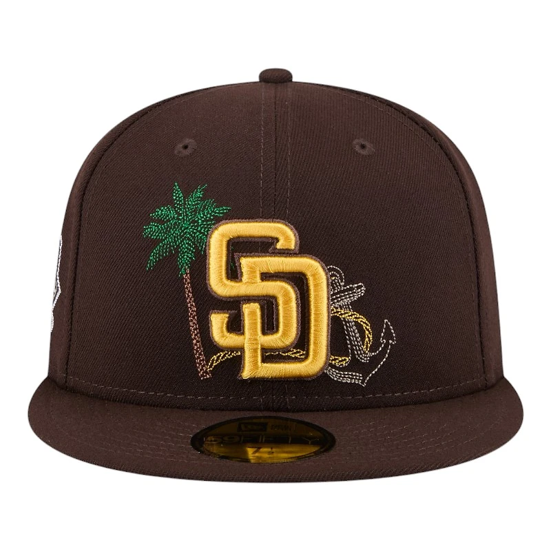 San Diego Padres Brown State Stitch New Era 59FIFTY Fitted Hat