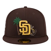 San Diego Padres Brown State Stitch New Era 59FIFTY Fitted Hat