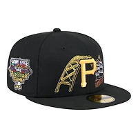 Pittsburgh Pirates Black State Stitch New Era 59FIFTY Fitted Hat