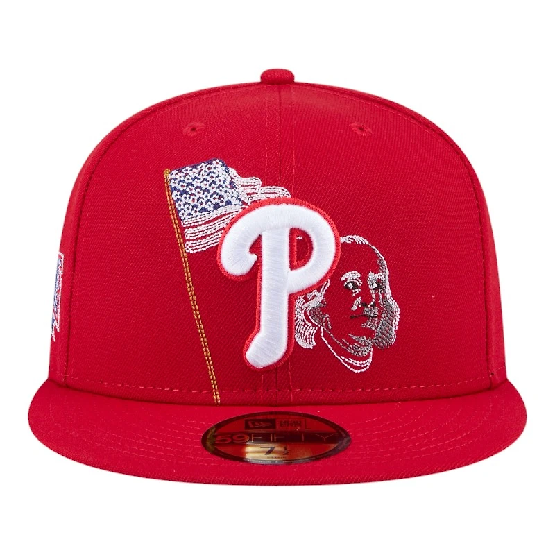 Philadelphia Phillies Red State Stitch New Era 59FIFTY Fitted Hat