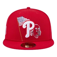 Philadelphia Phillies Red State Stitch New Era 59FIFTY Fitted Hat
