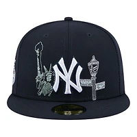 New York Yankees Navy State Stitch Era 59FIFTY Fitted Hat