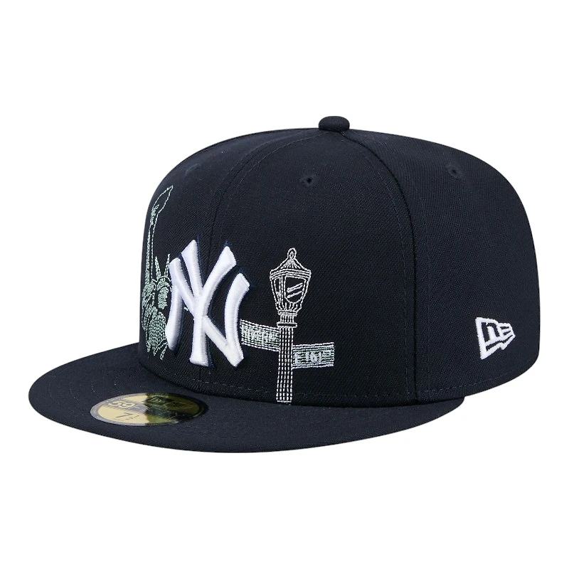 New York Yankees Navy State Stitch Era 59FIFTY Fitted Hat