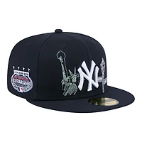 New York Yankees Navy State Stitch Era 59FIFTY Fitted Hat