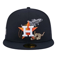 Houston Astros Navy State Stitch New Era 59FIFTY Fitted Hat