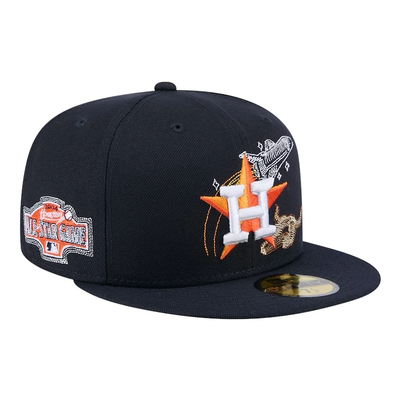 Houston Astros Navy State Stitch New Era 59FIFTY Fitted Hat
