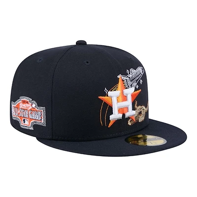 Houston Astros Navy State Stitch New Era 59FIFTY Fitted Hat