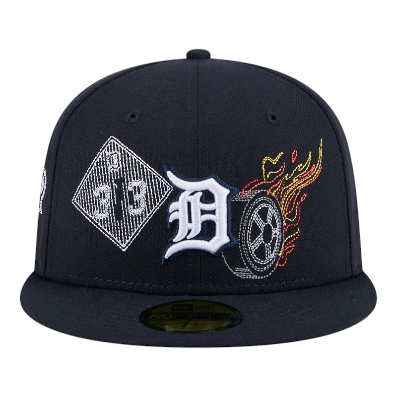 Detroit Tigers Navy State Stitch New Era 59FIFTY Fitted Hat