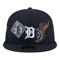 Detroit Tigers Navy State Stitch New Era 59FIFTY Fitted Hat