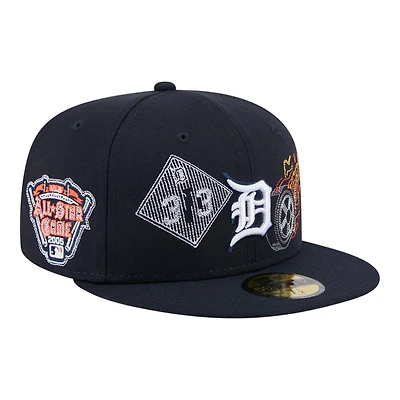 Detroit Tigers Navy State Stitch New Era 59FIFTY Fitted Hat