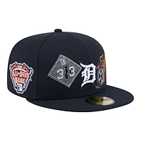 Detroit Tigers Navy State Stitch New Era 59FIFTY Fitted Hat