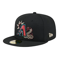 Arizona Diamondbacks Black State Stitch New Era 59FIFTY Fitted Hat
