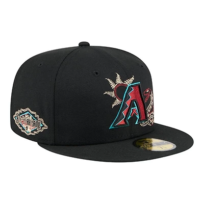 Arizona Diamondbacks Black State Stitch New Era 59FIFTY Fitted Hat