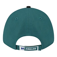 Philadelphia Eagles Green and Black Super Bowl LIX Patch New Era 9FORTY Adjustable Hat