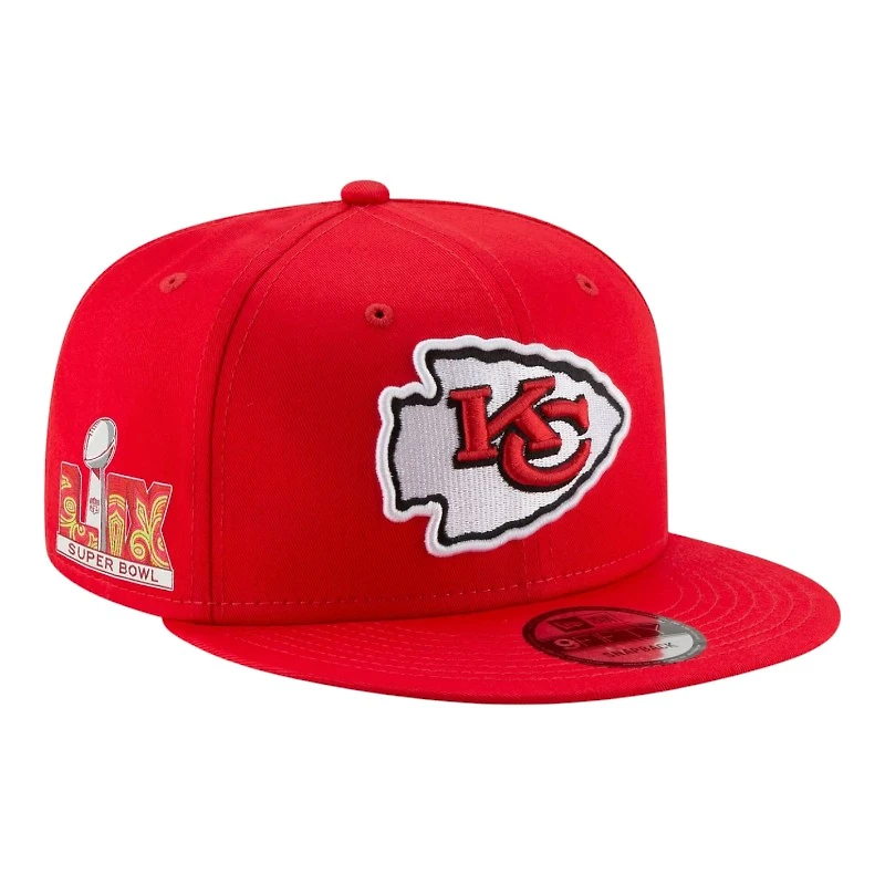 Kansas City Chiefs Red Super Bowl LIX Patch New Era 9FIFTY Snapback Hat