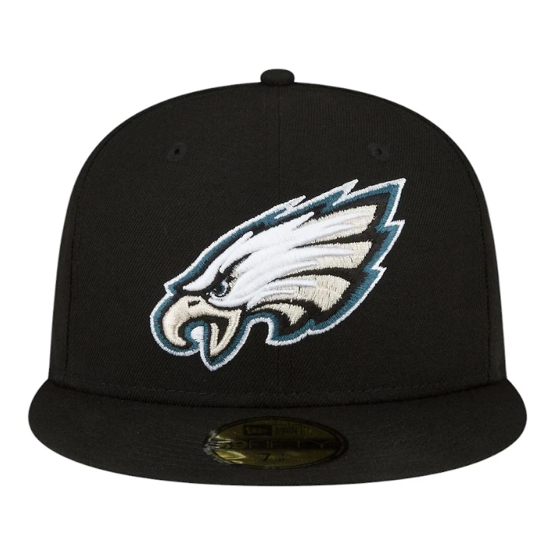 Philadelphia Eagles Black Super Bowl LIX Patch New Era 59FIFTY Fitted Hat