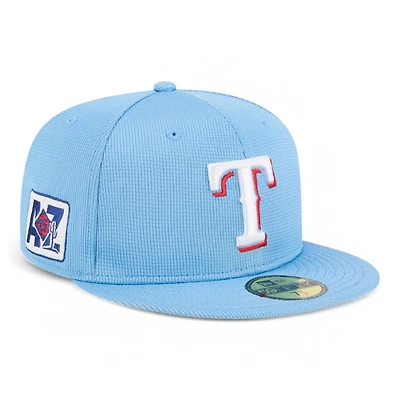 Texas Rangers Blue 2025 Spring Training Patch New Era 59FIFTY Fitted Hat
