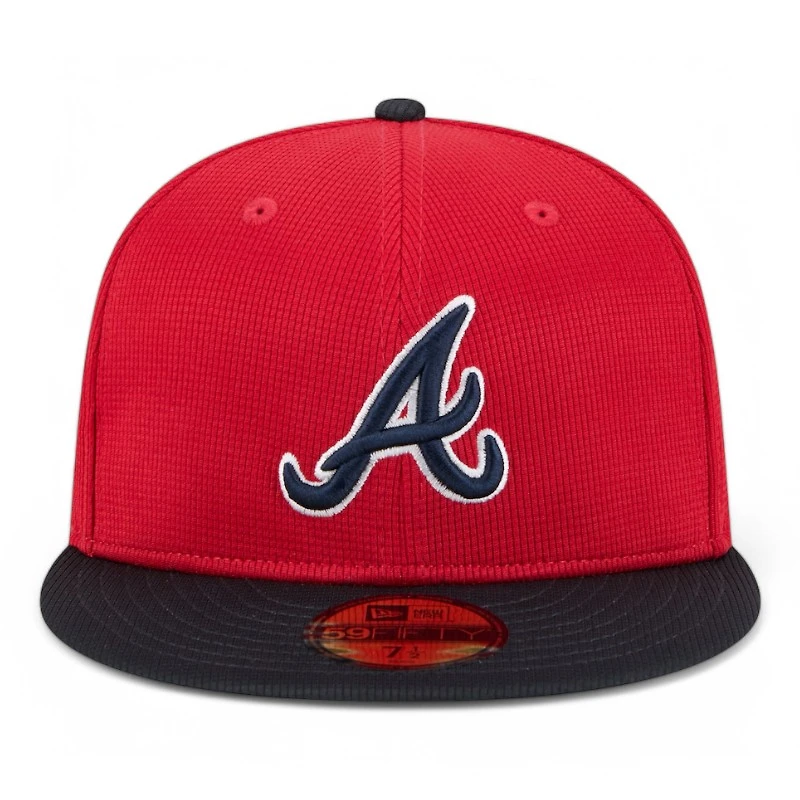 Atlanta Braves Red and Navy 2025 Spring Training Patch New Era 59FIFTY Fitted Hat