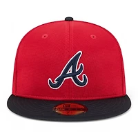 Atlanta Braves Red and Navy 2025 Spring Training Patch New Era 59FIFTY Fitted Hat