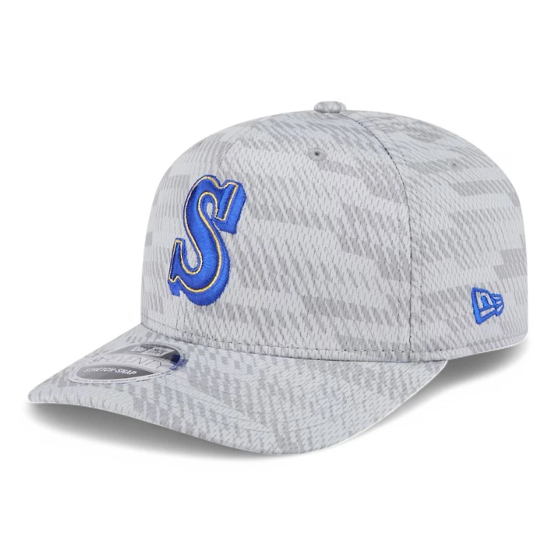 Seattle Mariners Gray 2025 Clubhouse New Era 9SEVENTY Stretch Snapback Hat